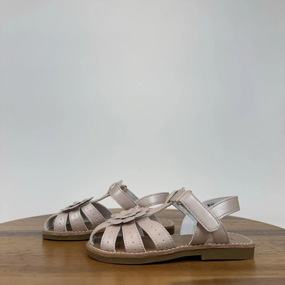 New Little Kids Girls‎ Rachel Shoes Althea Pink Glitter Fisherman Sandals Size 9